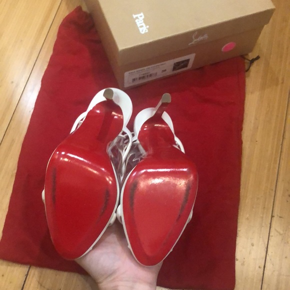 Christian Louboutin Aqua Ronda Heels - Picture 6 of 7